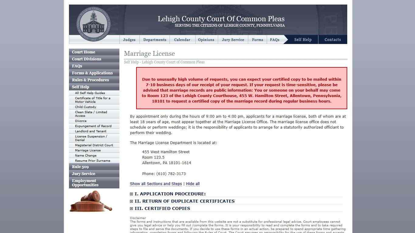 Marriage License :: Lehigh County Court of Common Pleas